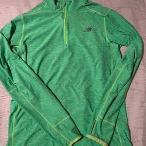 New Balance Vibrant Green Half-Zip Pull Over